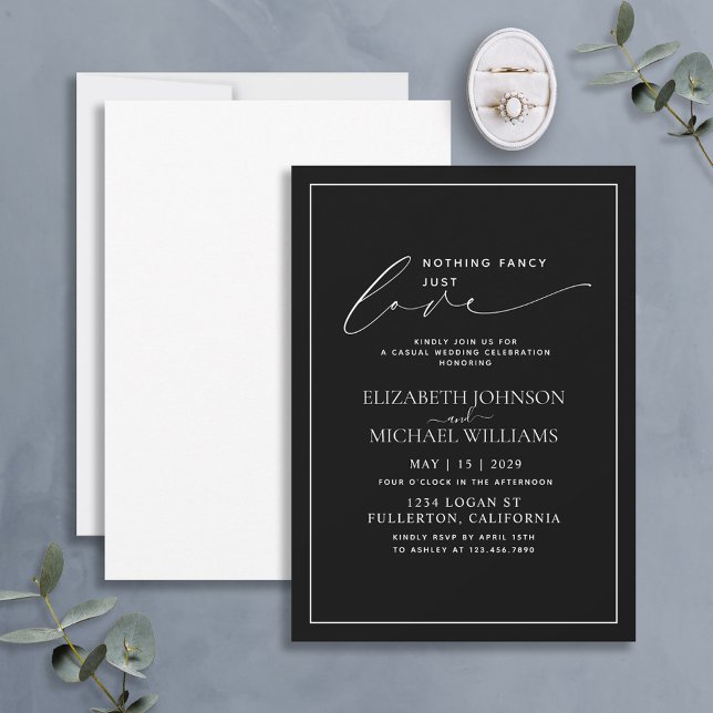 Invitation Rien de fantaisiste, juste de l'amour, mariage déc (Créateur téléchargé)