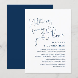 Invitation Rien de fantaisiste, juste de l'amour, Mariage en 