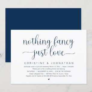 Invitation Rien de fantaisiste, juste de l'amour, mariage fug