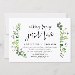 Invitation Rien de fantaisiste, juste de l'amour, mariage int