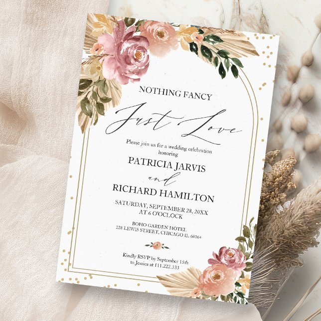 Invitation Rien de Fantaisiste Juste de l'Amour Mariage Intim (Créateur téléchargé)