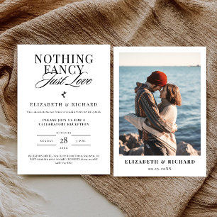 Invitation Rien de Fantaisiste Juste de l'Amour Mariage Minim