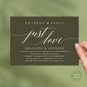 Invitation Rien de fantaisiste, juste de l'amour, réception m