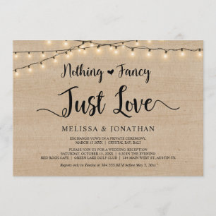 Invitation Rien de fantaisiste, juste l'amour, évasion aux la