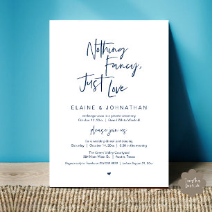 Invitation Rien de fantaisiste, juste l'amour Moderne Minimal