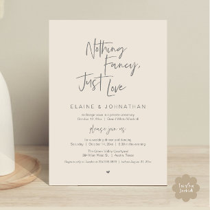 Invitation Rien de fantaisiste, juste l'amour Moderne Minimal