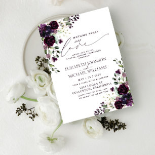 Invitation Rien de fantaisiste, juste un amour prune violet m