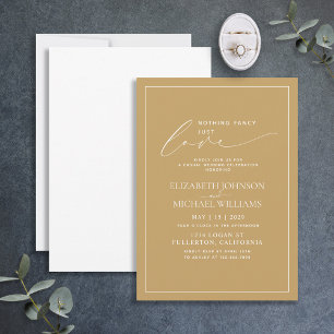Invitation Rien de fantaisiste, juste un amour simple pour un