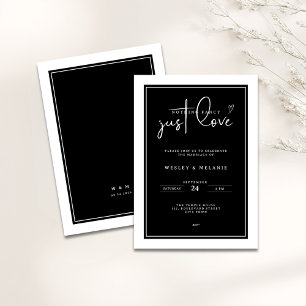 Invitation Rien de Fantaisiste Juste un Élégant Mariage Noir