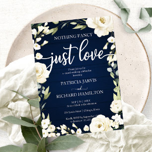 Invitation Rien de fantaisiste, juste un mariage d'amour flor