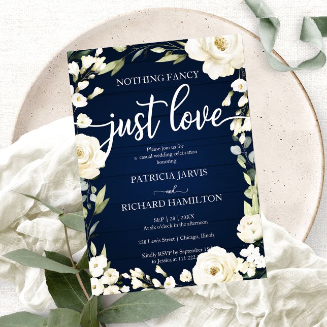 Invitation Rien de fantaisiste, juste un mariage d'amour flor (Créateur téléchargé)