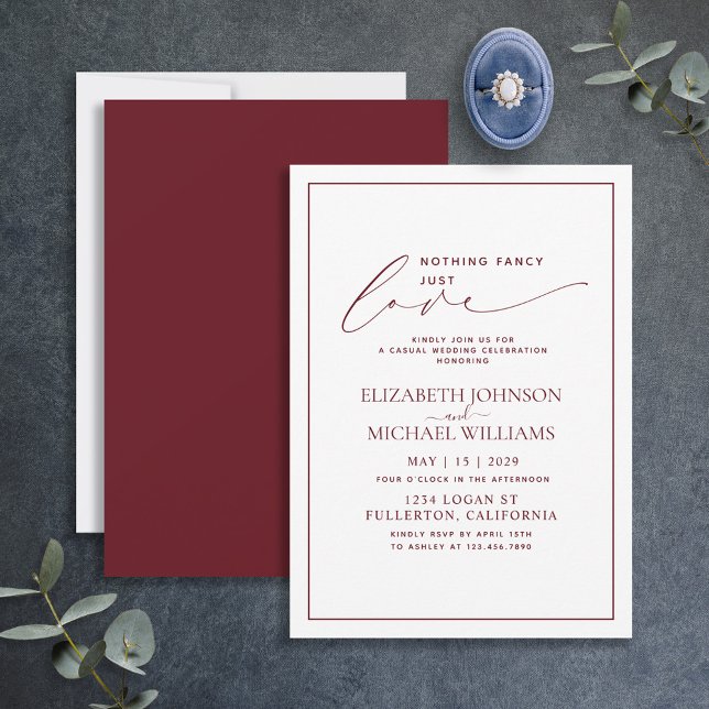Invitation Rien de fantaisiste, juste un mariage décontracté  (Créateur téléchargé)