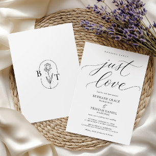 Invitation Rien de Fantaisiste Juste un Mariage Élégant Minim