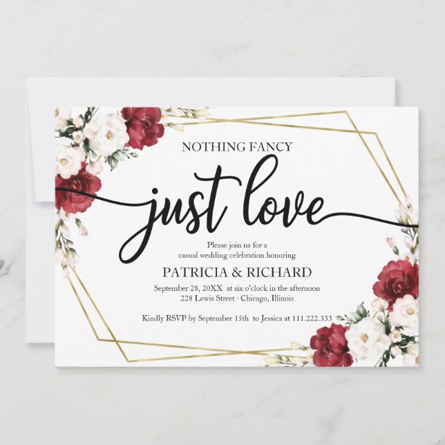 Invitation Rien de fantaisiste, juste un mariage géométrique  (Devant)