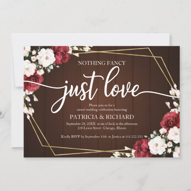 Invitation Rien de fantaisiste, juste un mariage géométrique  (Devant)