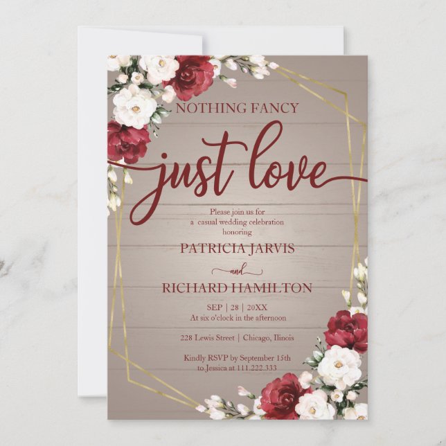 Invitation Rien de fantaisiste, juste un mariage géométrique  (Devant)