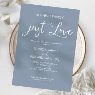 Invitation Rien de fantaisiste, juste un mariage intime et am