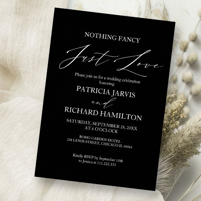 Invitation Rien de fantaisiste, juste un mariage intime et am (Créateur téléchargé)