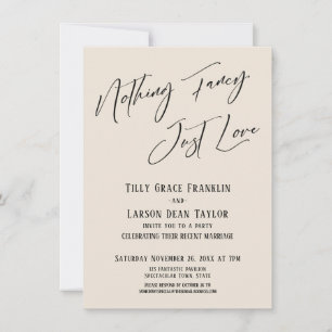 Invitation Rien de fantaisiste, juste une élégante typographi