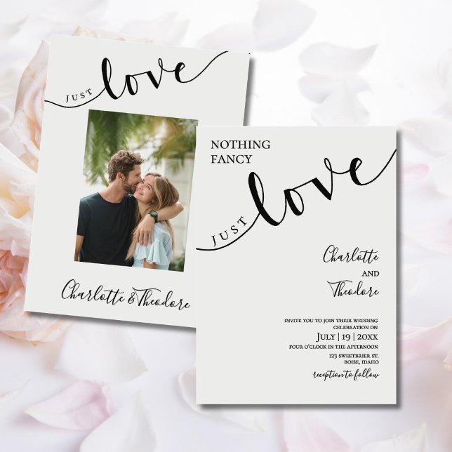 Invitation Rien de Fantasque Juste de l'Amour, Mariage, Scrip (Créateur téléchargé)