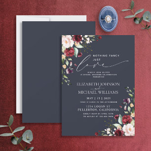 Invitation Rien de Fantastique Juste Amour Bourgogne Rose Pâl