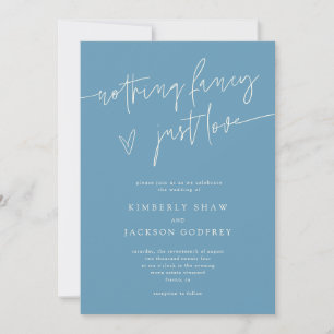 Invitation Rien de Fantastique Juste Amour Denim Bleu Mariage