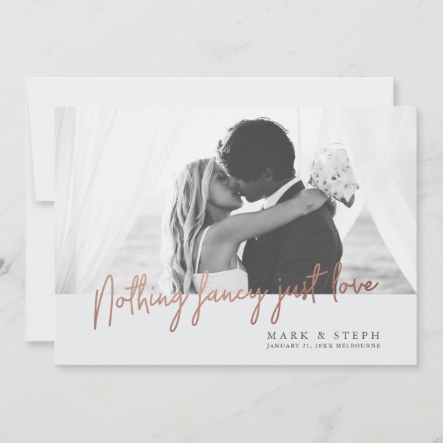 Invitation Rien De Fantastique Juste Amour Elopement Faire-pa (Devant)