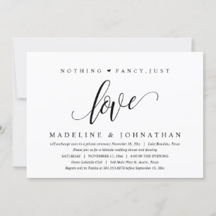 Invitation Rien de Fantastique, Juste Amour Fête du Bonheur É