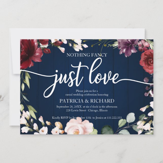 Invitation Rien de Fantastique Juste Amour Mariage Bordeaux B (Devant)