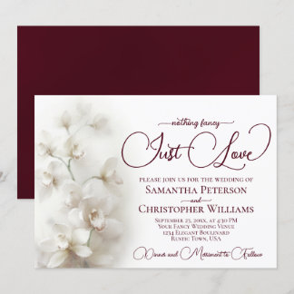 Invitation Rien de Fantastique, Juste Amour Orchidées Blanche