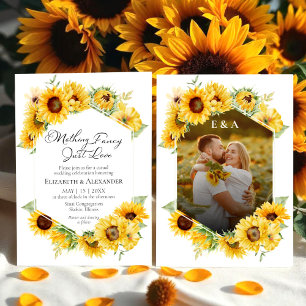 Invitation Rien de Fantastique Juste Amour Photo Tournesol Ma