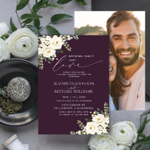 Invitation Rien de Fantastique Juste Amour Prune Violet Photo