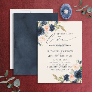 Invitation Rien de Fantastique Juste Amour Rouge Pâle Bleu Ma