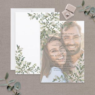 Invitation Rien de Fantastique Juste Amour Vélin Eucalyptus P
