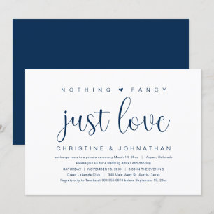 Invitation Rien de Fantastique Juste de l'Amour, Mariage Fuit