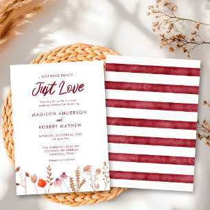 Invitation Rien de Fantastique Juste de l'Amour Mariage Rusti