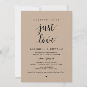 Invitation Rien de Fantastique Juste de l'Amour, Noir, Fête d