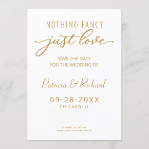Invitation Rien de Fantastique Juste l'Amour Mariage Sauvega