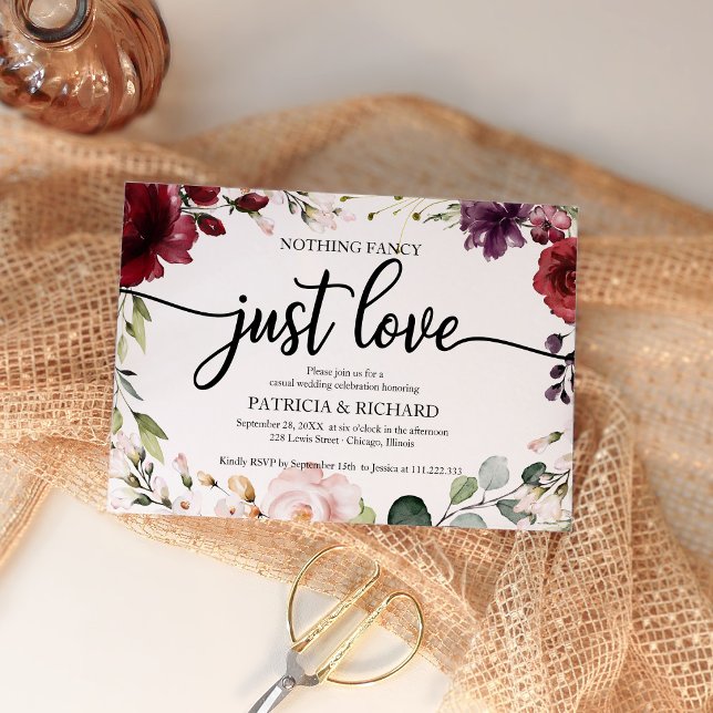 Invitation Rien de Fantastique Juste l'Amour Réception de Mar (Créateur téléchargé)