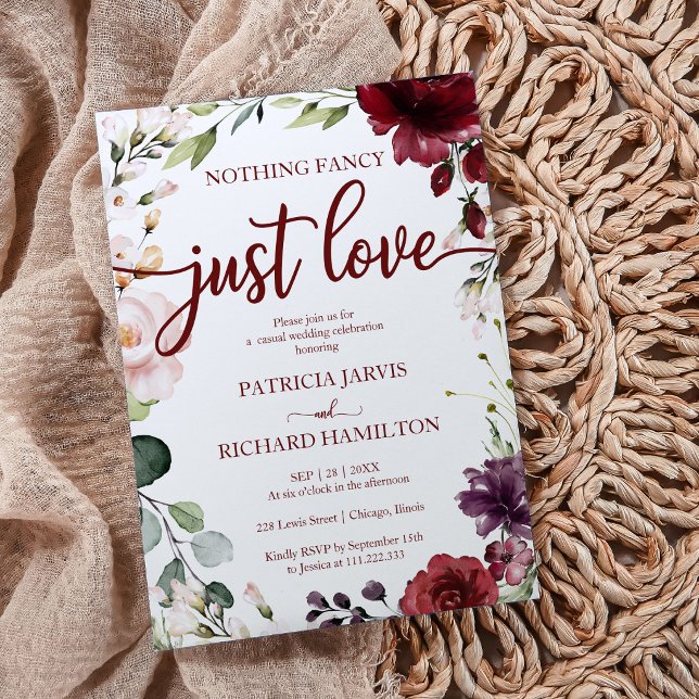Invitation Rien de Fantastique Juste Mariage Amour Rustique C (Créateur téléchargé)