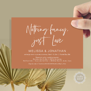 Invitation Rien De Fncy, Amour, Parti Mariage Elopement