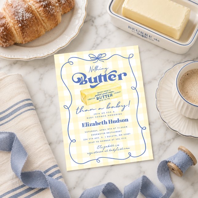 Invitation Rien de mieux qu'une baby shower (Nothing Butter Than a Baby Shower Invitation)