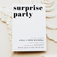 RILEY Bold Contemporary Surprise Birthday Party