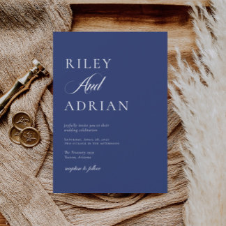Invitation RILEY Cobalt Blue Mariage