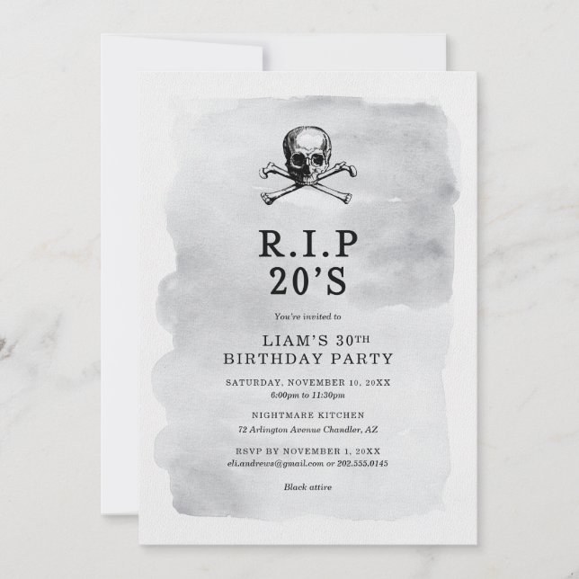 Invitation RIP 20 ans (Devant)