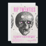 Invitation RIP 20s Black Pink Funny Skull 30e fête d'annivers<br><div class="desc">RIP 20s Black Pink Funny Skull 30e fête d'anniversaire</div>