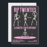 Invitation RIP 20s Black Pink Funny Skull 30e fête d'annivers<br><div class="desc">RIP 20s Black Pink Funny Skull 30e fête d'anniversaire</div>