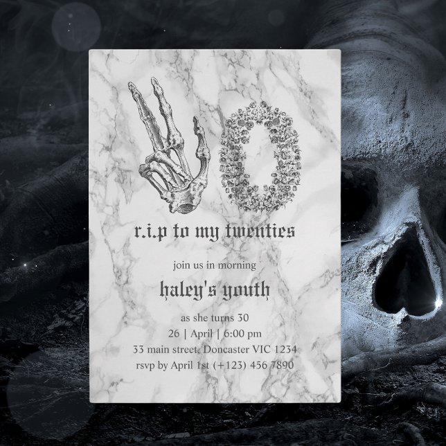 Invitation RIP 20s Vingtième Anniversaire Funéraire Drôle de  (Créateur téléchargé)
