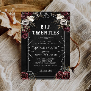 Invitation RIP Années 30e anniversaire Mort à ma jeunesse