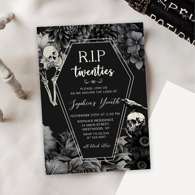 Invitation RIP Années Mort à ma jeunesse 30e anniversaire (Créateur téléchargé)